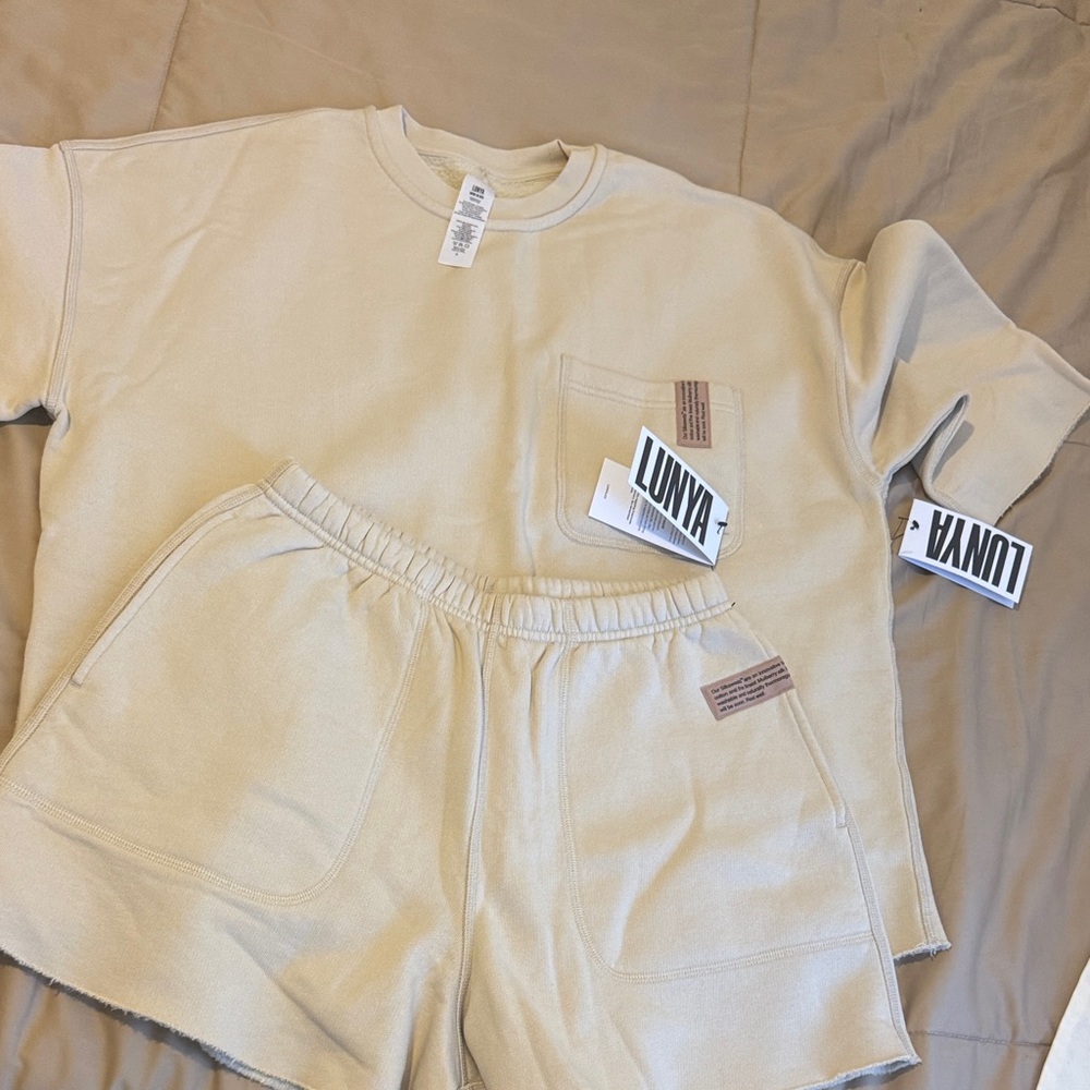 Lunya Cream Lounge Set